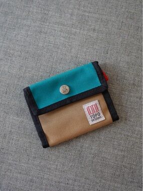 Topo Designs Snap Wallet in Turquoise/Khaki